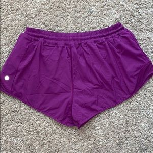 Purple/ Dark Pink Lululemon Hotty Hot Shorts